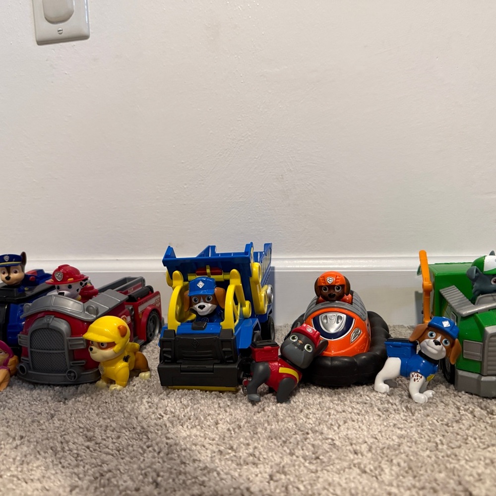 Paw Patrol Adventure Vehicle Set - Blue, Red, Yellow